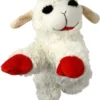 Gros plan sur la texture douce du jouet peluche pour chien Lamb Chop